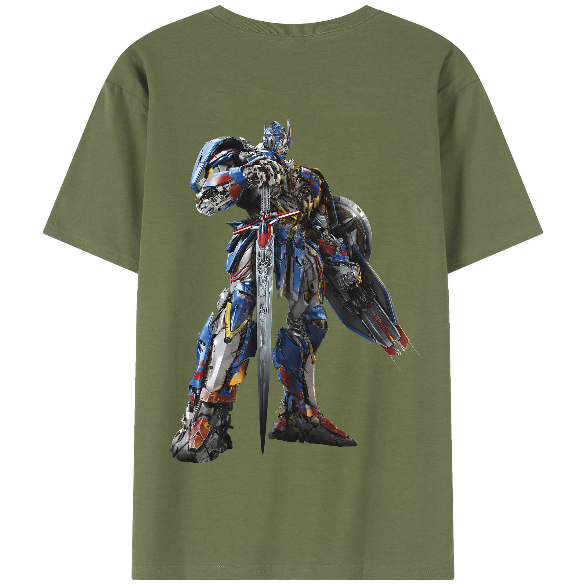 （画像用） Transformers トランスフォーマー 綿100％半袖Tシャツ（背面プリント）
